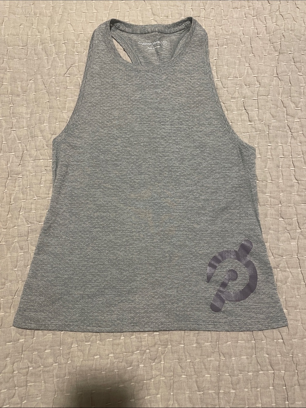 Outdoor Voices Heather Gray Racerback Tank Size XS